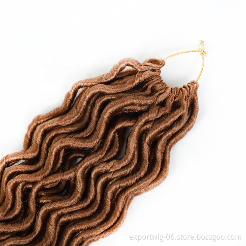 Goddess Locs Crochet With Curly Ends 20inch Crochet Wave Faux Locs Twist Braiding Hair Synthetic Curly Goddess Locs Hair